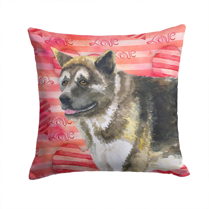 American Akita Love Fabric Decorative Pillow BB9756PW1414