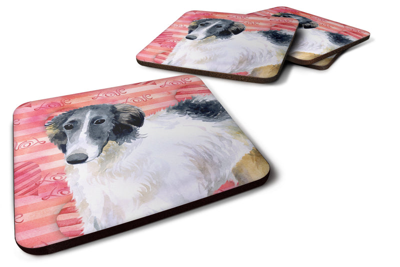 Borzoi Love Foam Coaster Set of 4 BB9759FC