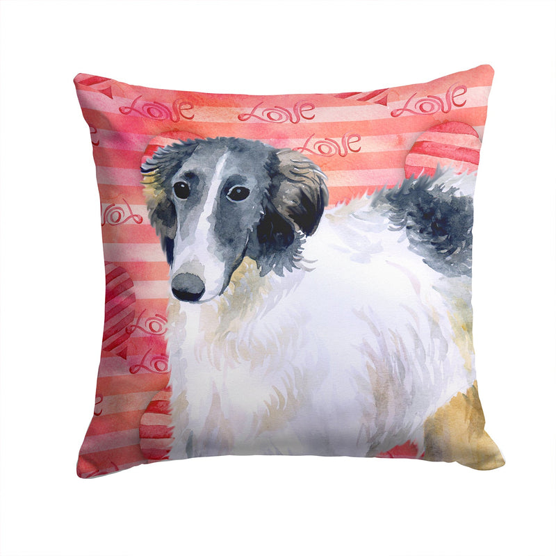 Borzoi Love Fabric Decorative Pillow BB9759PW1414