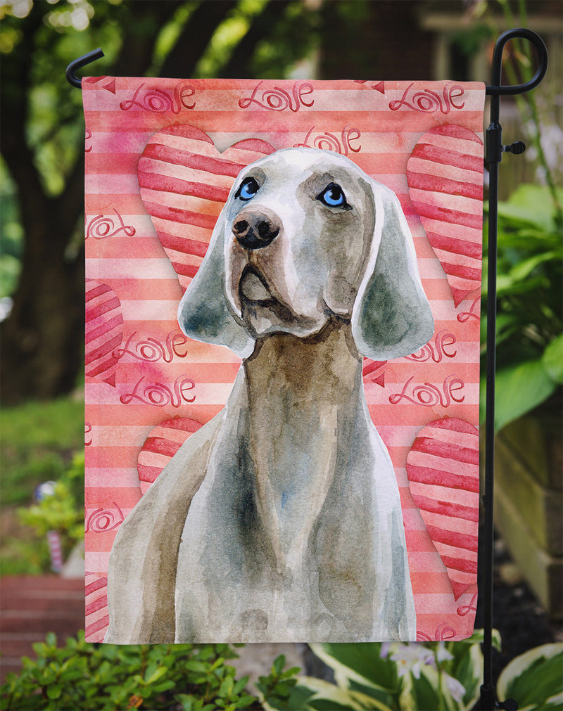 Weimaraner Love Flag Garden Size BB9761GF