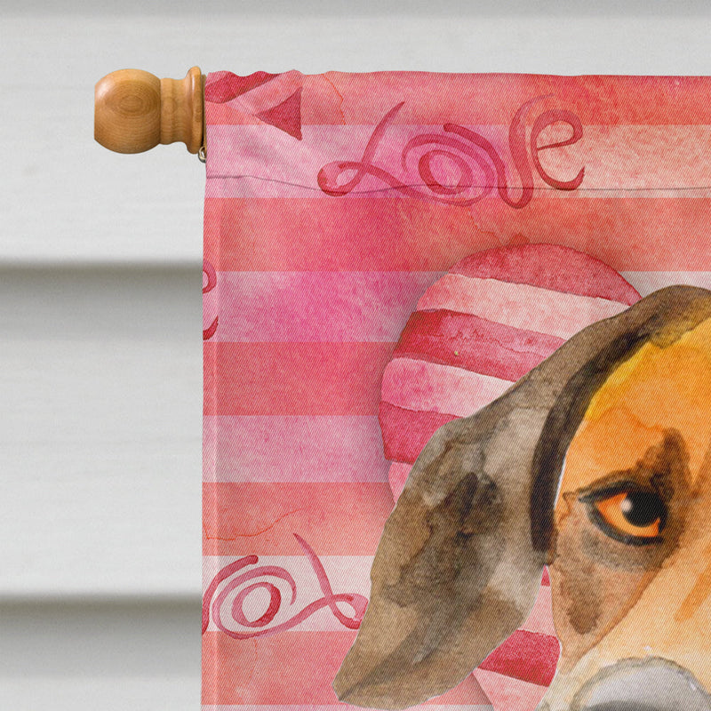 Rhodesian Ridgeback Love Flag Canvas House Size BB9763CHF