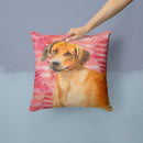 Rhodesian Ridgeback Love Throw Pillow - 14x14 Decorative Pillow – Art for Your Home & Patio BB9763PW1414