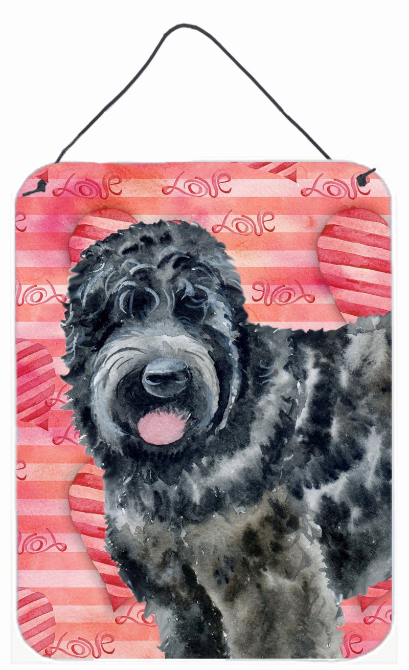 Black Russian Terrier Love Wall or Door Hanging Prints BB9764DS1216