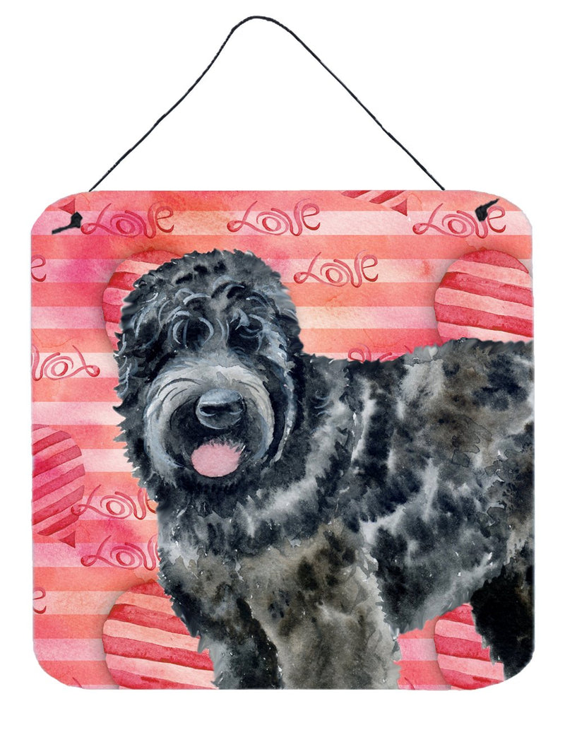 Black Russian Terrier Love Wall or Door Hanging Prints BB9764DS66