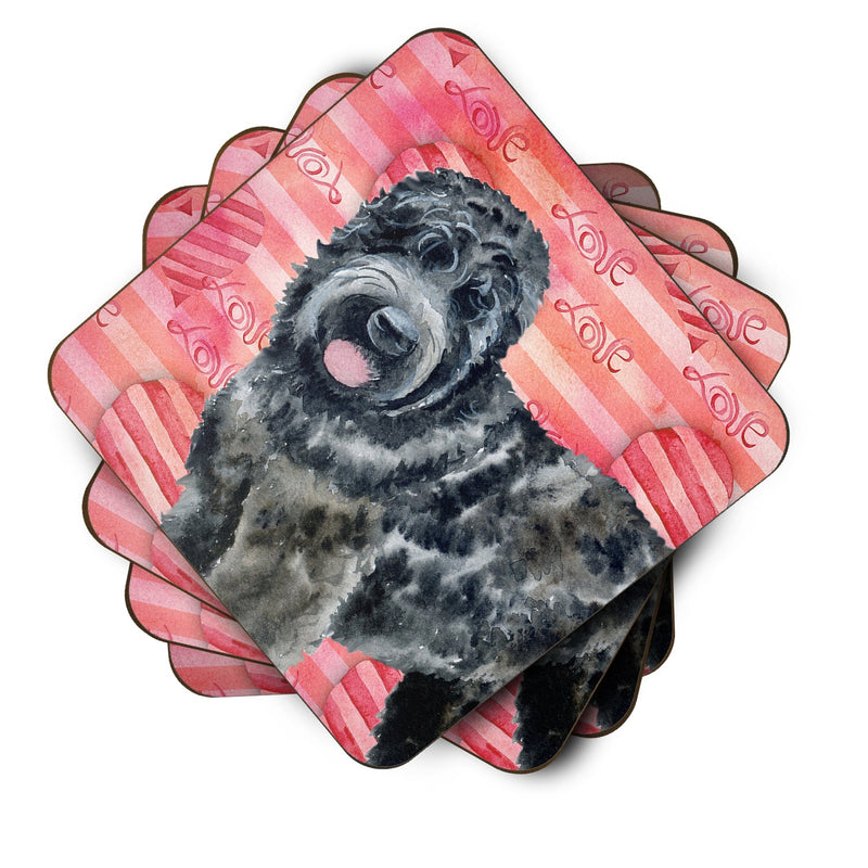 Black Russian Terrier Love Foam Coaster Set of 4 BB9764FC