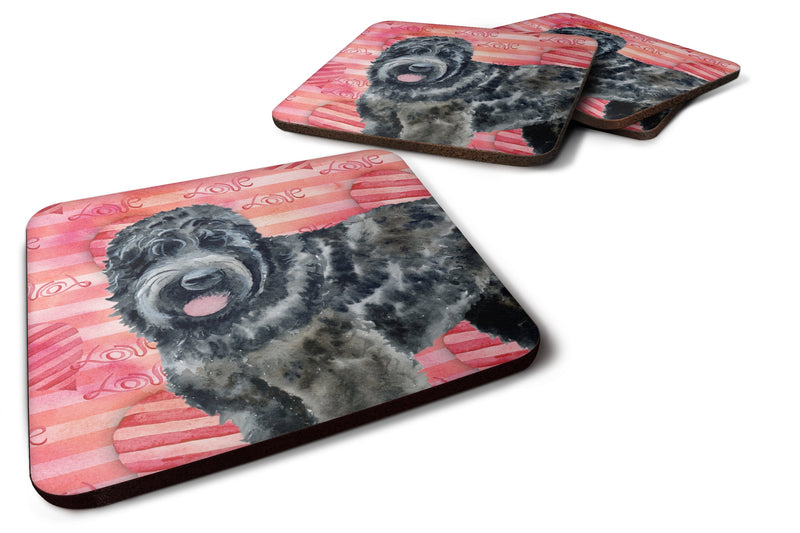 Black Russian Terrier Love Foam Coaster Set of 4 BB9764FC