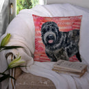 Black Russian Terrier Love Throw Pillow - 14x14 Decorative Pillow – Art for Your Home & Patio BB9764PW1414