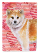 Shiba Inu Love Flag Canvas House Size BB9765CHF