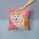 Shiba Inu Love Throw Pillow - 14x14 Decorative Pillow – Art for Your Home & Patio BB9765PW1414
