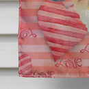 Saint Bernard Love House Flag 28x40 Porch Sleeve Pole Decorative Outside Yard Banner Artwork Wall Hanging, Polyester