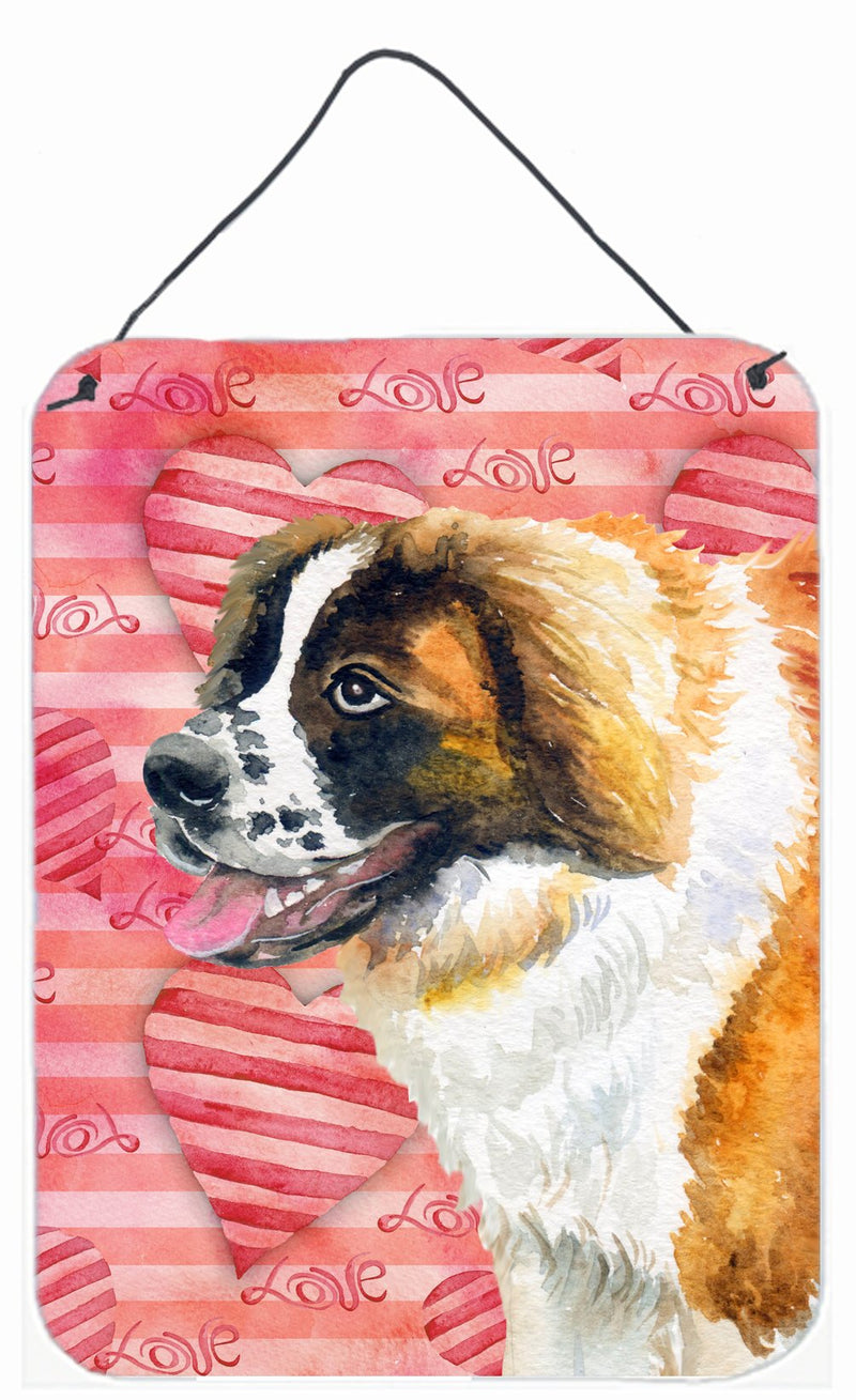 Saint Bernard Love Wall or Door Hanging Prints BB9766DS1216