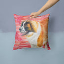 Saint Bernard Love Throw Pillow - 14x14 Decorative Pillow – Art for Your Home & Patio BB9766PW1414