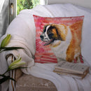 Saint Bernard Love Throw Pillow - 14x14 Decorative Pillow – Art for Your Home & Patio BB9766PW1414