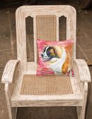 Saint Bernard Love Fabric Decorative Pillow BB9766PW1818