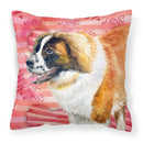 Saint Bernard Love Fabric Decorative Pillow BB9766PW1818