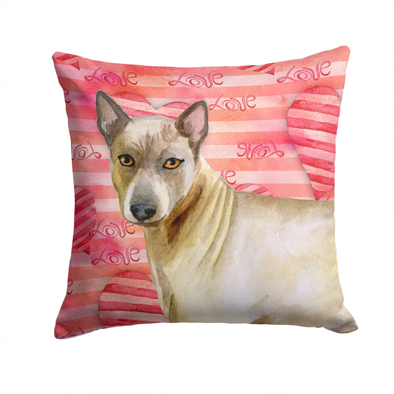 Thai Ridgeback Love Fabric Decorative Pillow BB9767PW1414