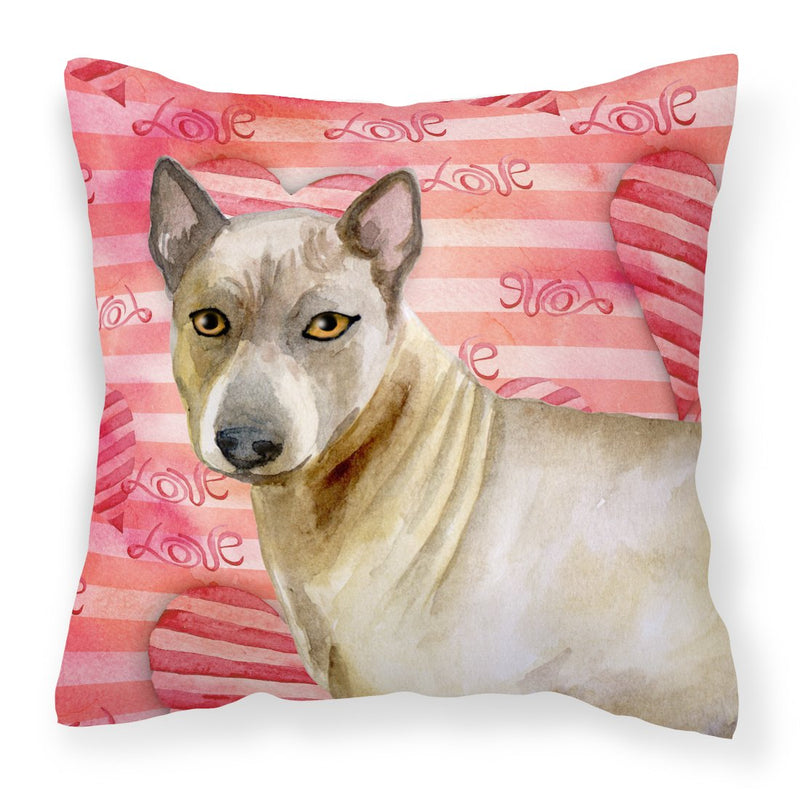 Thai Ridgeback Love Fabric Decorative Pillow BB9767PW1818