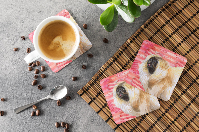 Pekingese Love Foam Coaster  BB9768FC