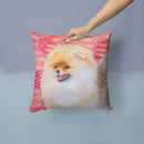 Pomeranian Love Throw Pillow - 14x14 Decorative Pillow – Art for Your Home & Patio BB9769PW1414