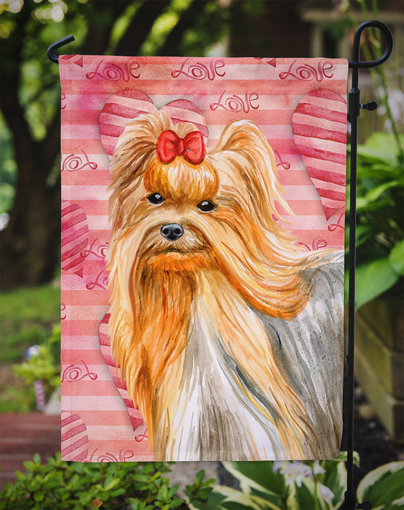 Yorkshire Terrier Love Garden Flag - Outdoor Decorative Yard Flag BB9772GF
