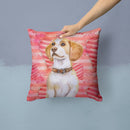 Beagle Love Throw Pillow - 14x14 Decorative Pillow – Art for Your Home & Patio BB9773PW1414