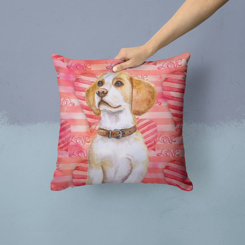 Beagle Love Fabric Decorative Pillow BB9773PW1414