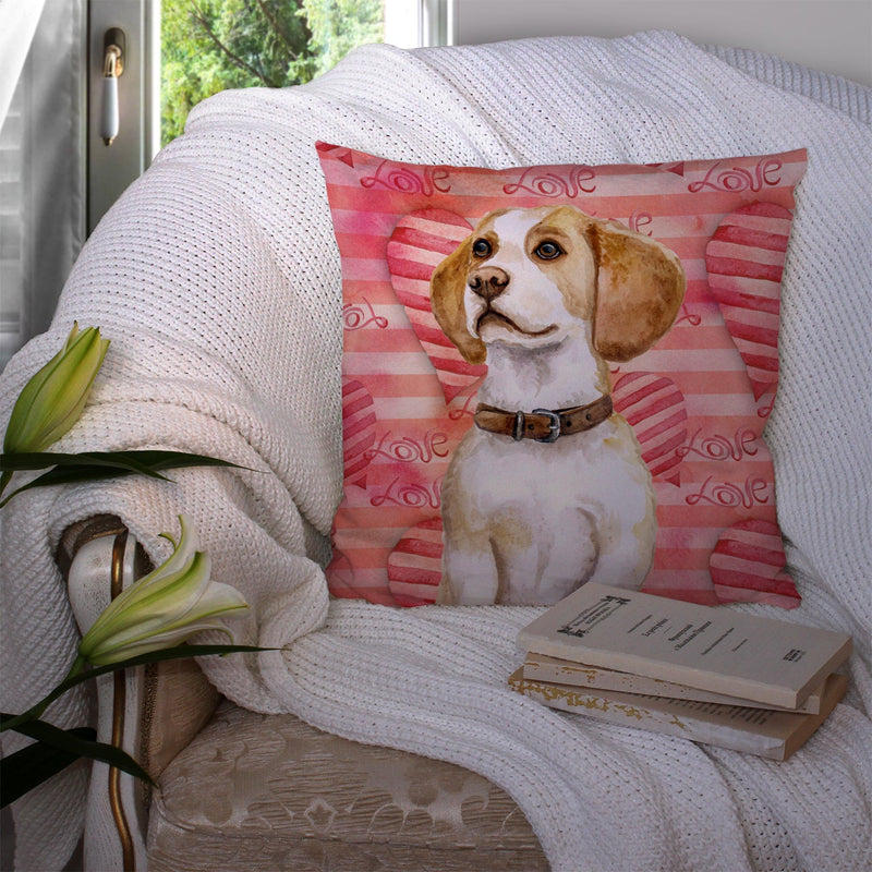 Beagle Love Fabric Decorative Pillow BB9773PW1414