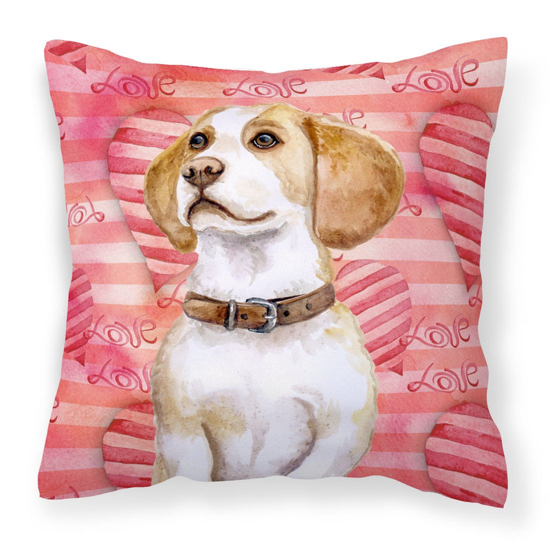 Beagle Love Fabric Decorative Pillow BB9773PW1818