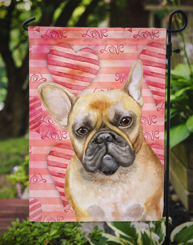 French Bulldog Love Garden Flag - Outdoor Decorative Yard Flag BB9775GF