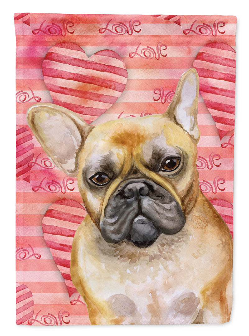 French Bulldog Love Garden Flag - Outdoor Decorative Yard Flag BB9775GF