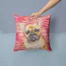 French Bulldog Love Throw Pillow - 14x14 Decorative Pillow – Art for Your Home & Patio BB9775PW1414