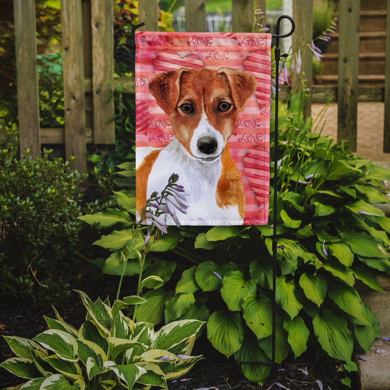 Jack Russell Terrier Love Garden Flag - Outdoor Decorative Yard Flag BB9776GF