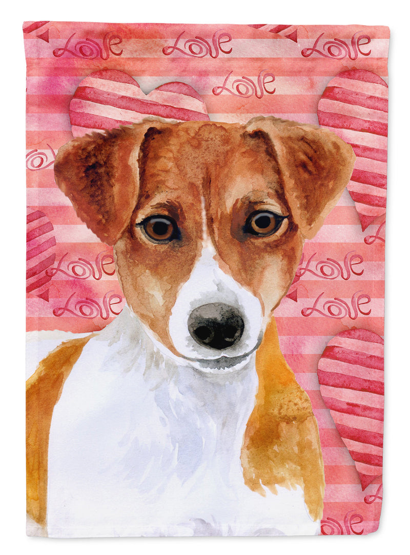 Jack Russell Terrier Love Garden Flag - Outdoor Decorative Yard Flag BB9776GF