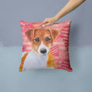Jack Russell Terrier Love Throw Pillow - 14x14 Decorative Pillow – Art for Your Home & Patio BB9776PW1414