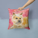 Cairn Terrier Love Throw Pillow - 14x14 Decorative Pillow – Art for Your Home & Patio BB9777PW1414