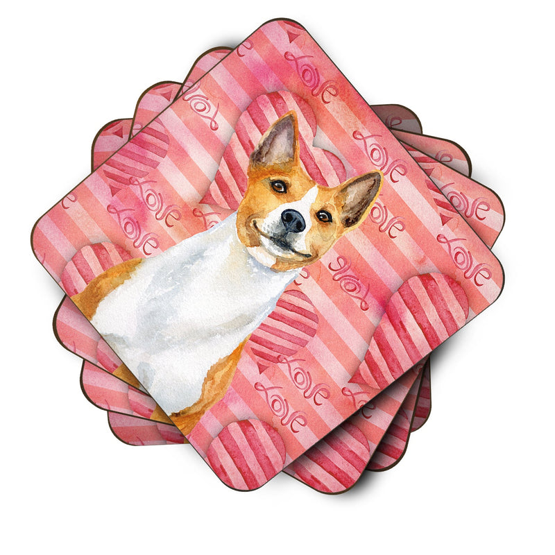 Basenji Love Foam Coaster Set of 4 BB9779FC