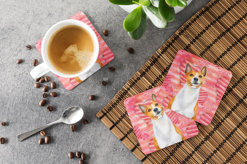 Basenji Love Foam Coaster Set of 4 BB9779FC