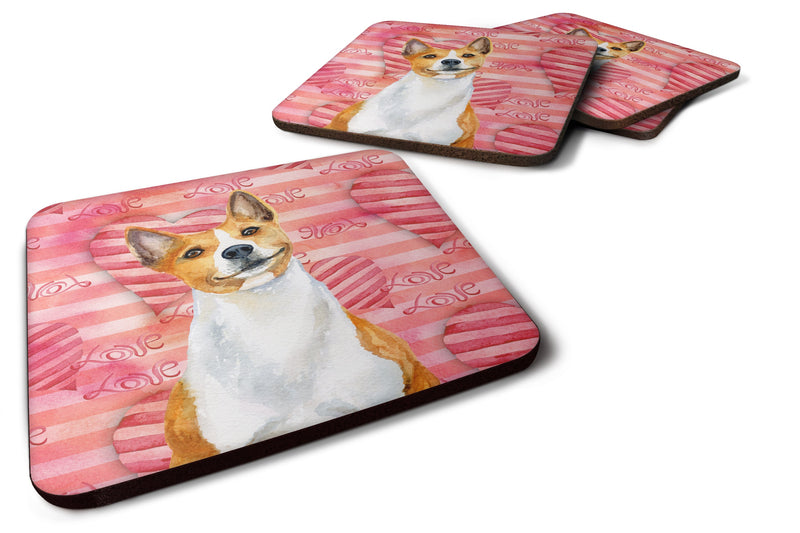 Basenji Love Foam Coaster Set of 4 BB9779FC