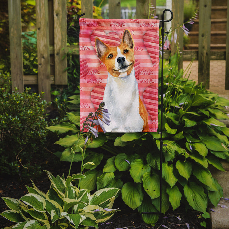 Basenji Love Flag Garden Size BB9779GF