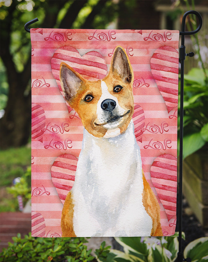 Basenji Love Flag Garden Size BB9779GF