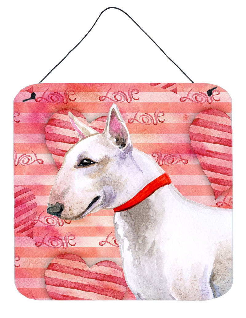 Bull Terrier Love Wall or Door Hanging Prints BB9780DS66