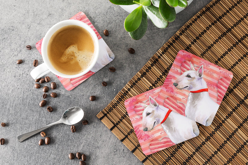 Bull Terrier Love Foam Coaster  BB9780FC