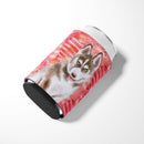 Siberian Husky Grey Love Can or Bottle Hugger BB9783CC