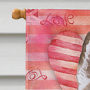 Siberian Husky Grey Love Flag Canvas House Size BB9783CHF