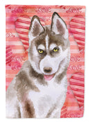 Siberian Husky Grey Love Flag Canvas House Size BB9783CHF