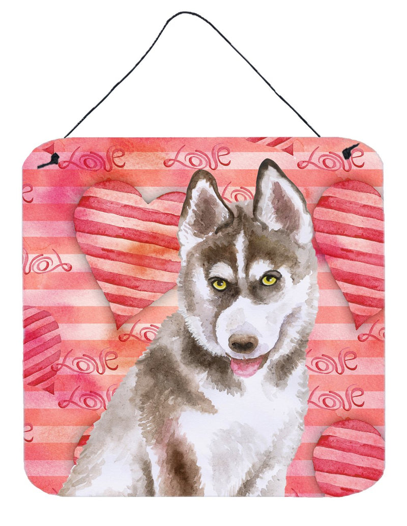 Siberian Husky Grey Love Wall or Door Hanging Prints BB9783DS66