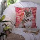 Siberian Husky Grey Love Throw Pillow - 14x14 Decorative Pillow – Art for Your Home & Patio BB9783PW1414