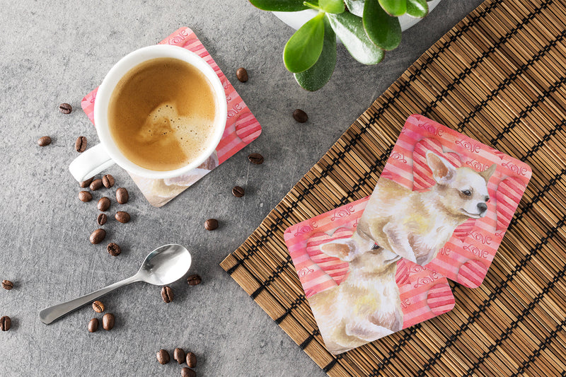 Chihuahua Leg up Love Foam Coaster  BB9784FC