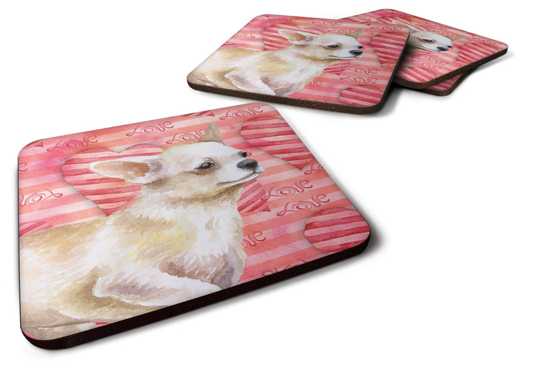 Chihuahua Leg up Love Foam Coaster  BB9784FC