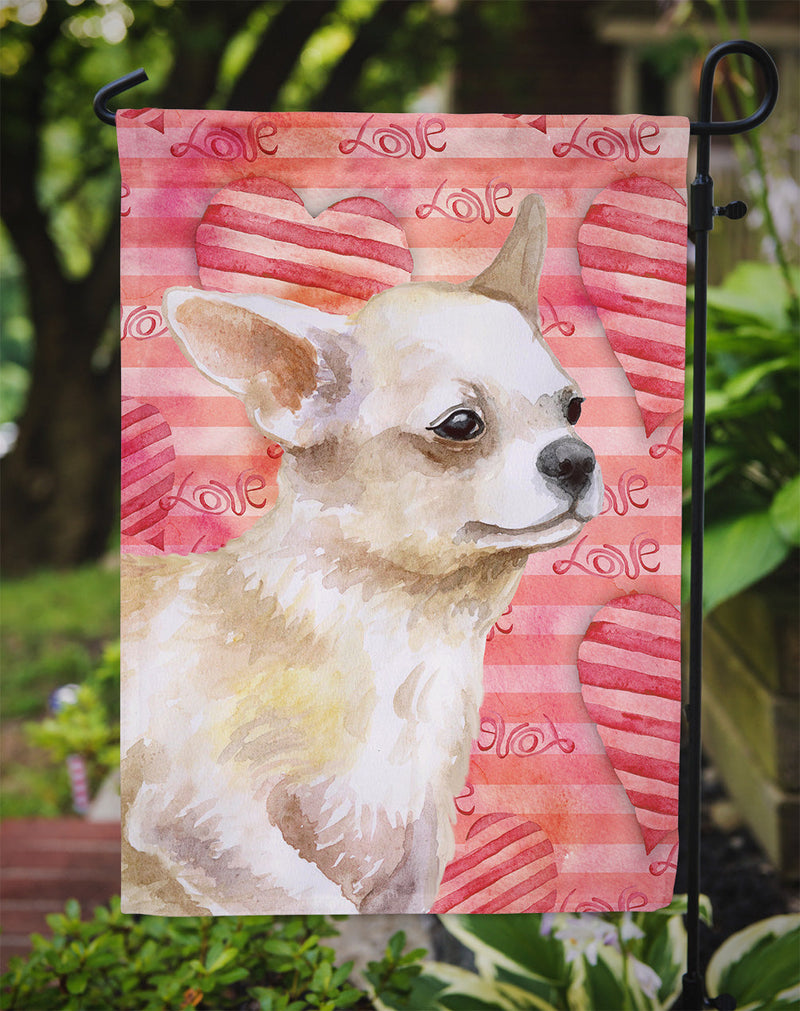 Chihuahua Leg up Love Garden Flag - Outdoor Decorative Yard Flag BB9784GF